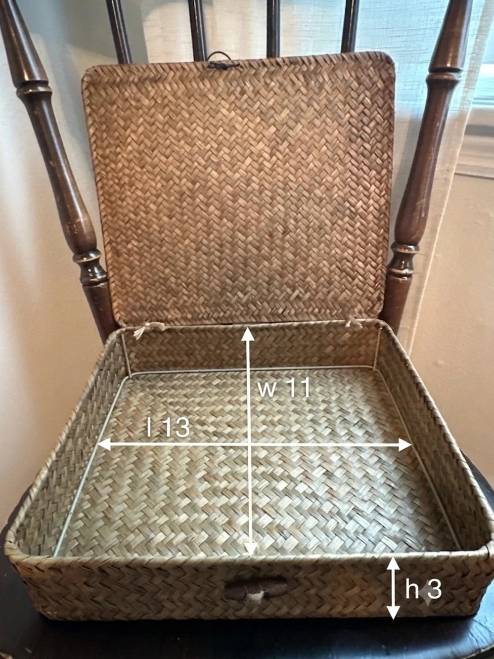 Woven Rattan Storage Trunk Set - Natural Brown